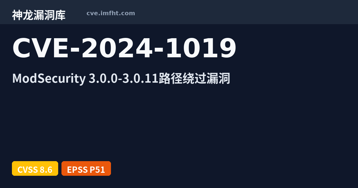 CVE-2024-1019: WAF bypass of the ModSecurity v3 release line ...