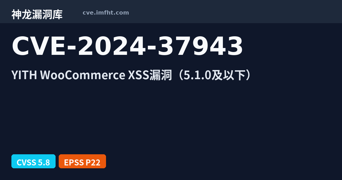 CVE-2024-37943: WordPress YITH WooCommerce Ajax Product Filter plugin