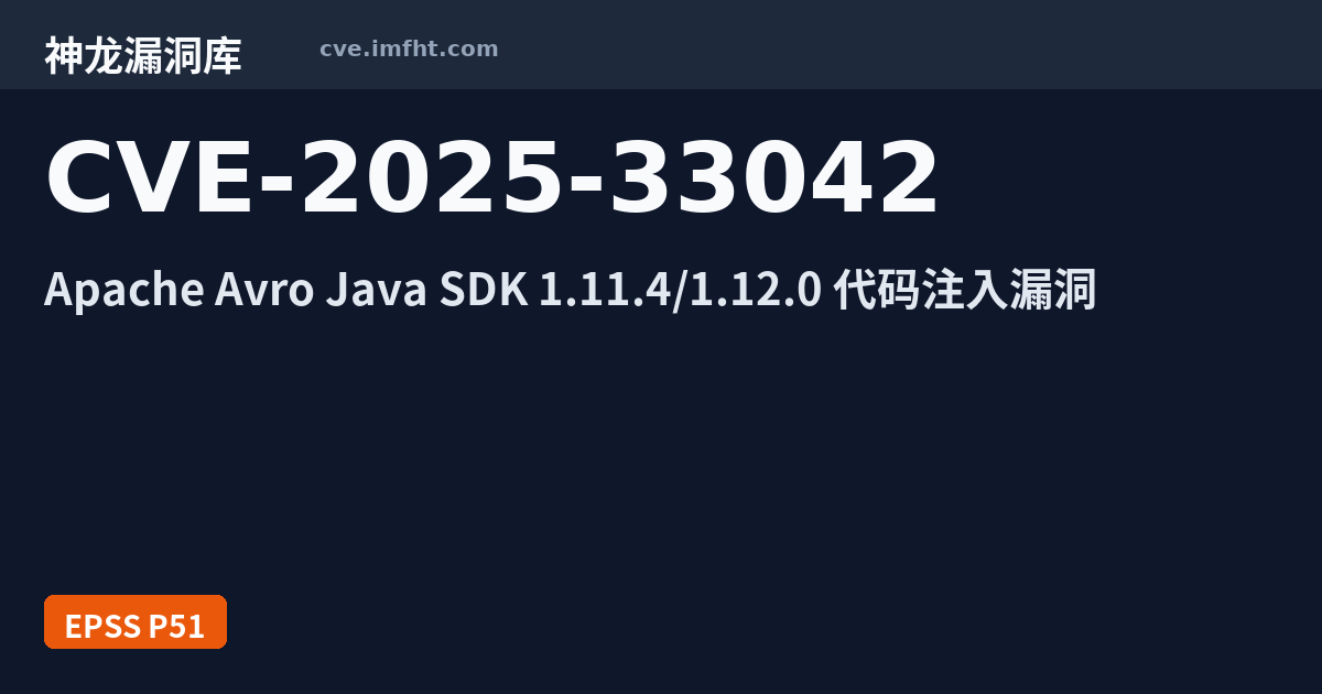 CVE-2025-33042: Apache Avro Java SDK: Code injection on Java generated ...