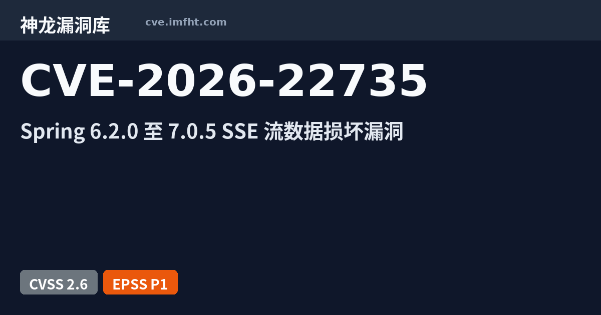 CVE-2026-22735: Server Sent Event stream corruption - Vulnerability ...